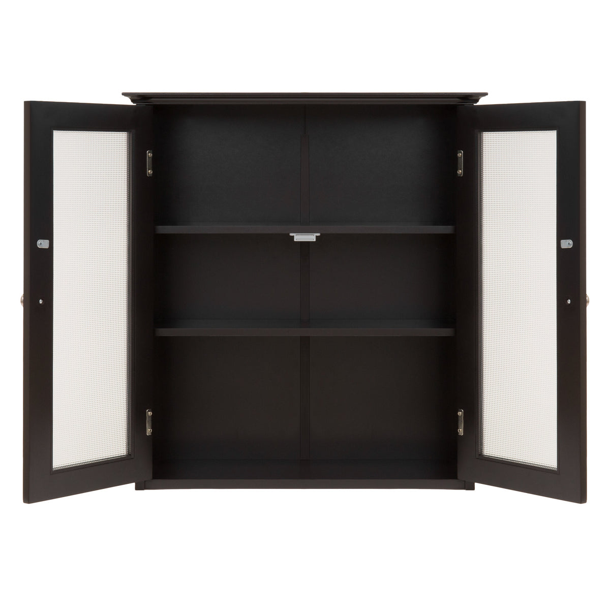 Bathroom Wall Storage Medicine Cabinet w/ Tempered Glass Double Doors
