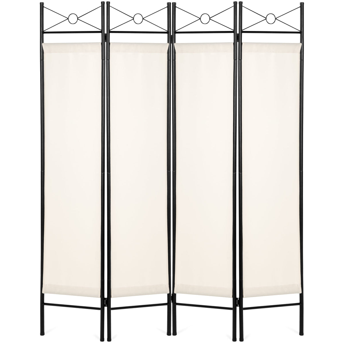 4-Panel Folding Privacy Screen Room Divider Decoration Accent, 6ft