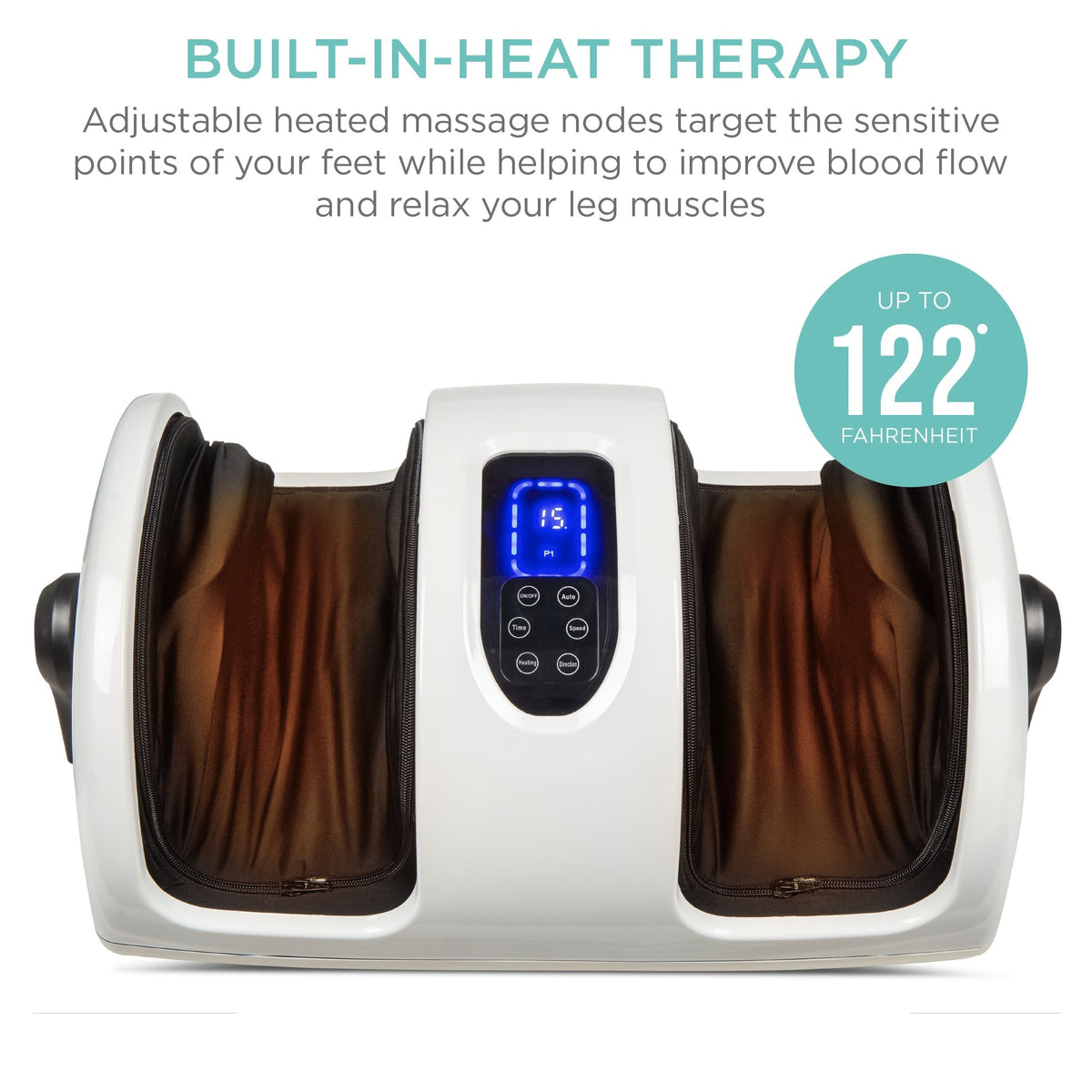 Reflexology Shiatsu Foot Massager w/ High-Intensity Rollers, Remote Control