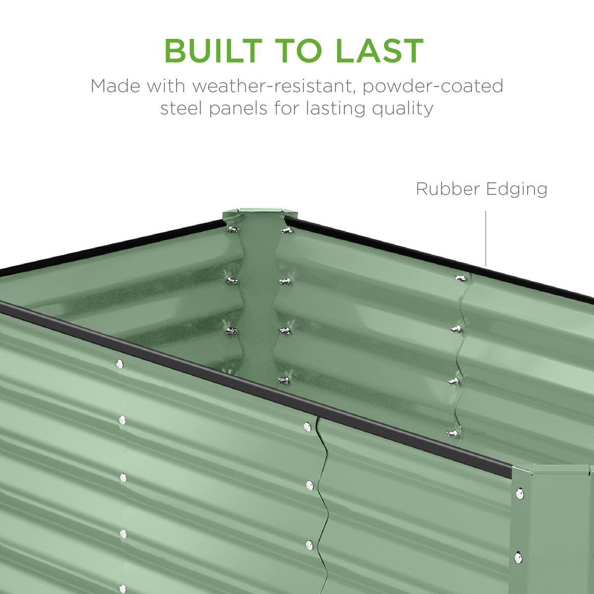 Outdoor Metal Raised Garden Bed for Vegetables, Flowers, Herbs - 4x2x2ft
