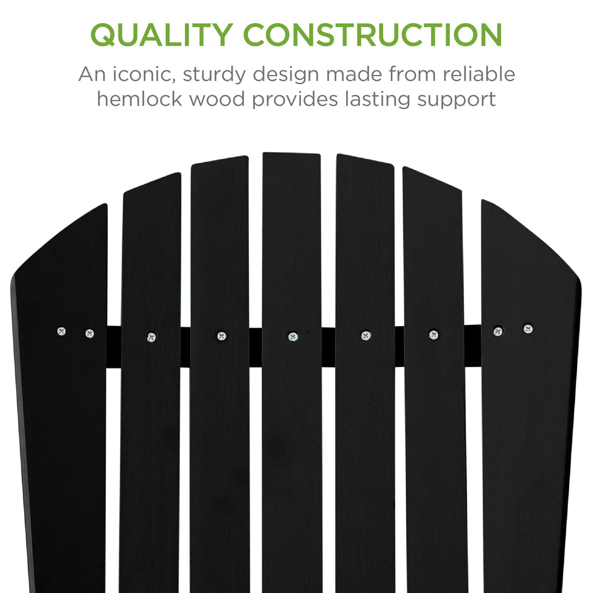 Folding Wooden Adirondack Chair, Accent Furniture w/ Natural Woodgrain
