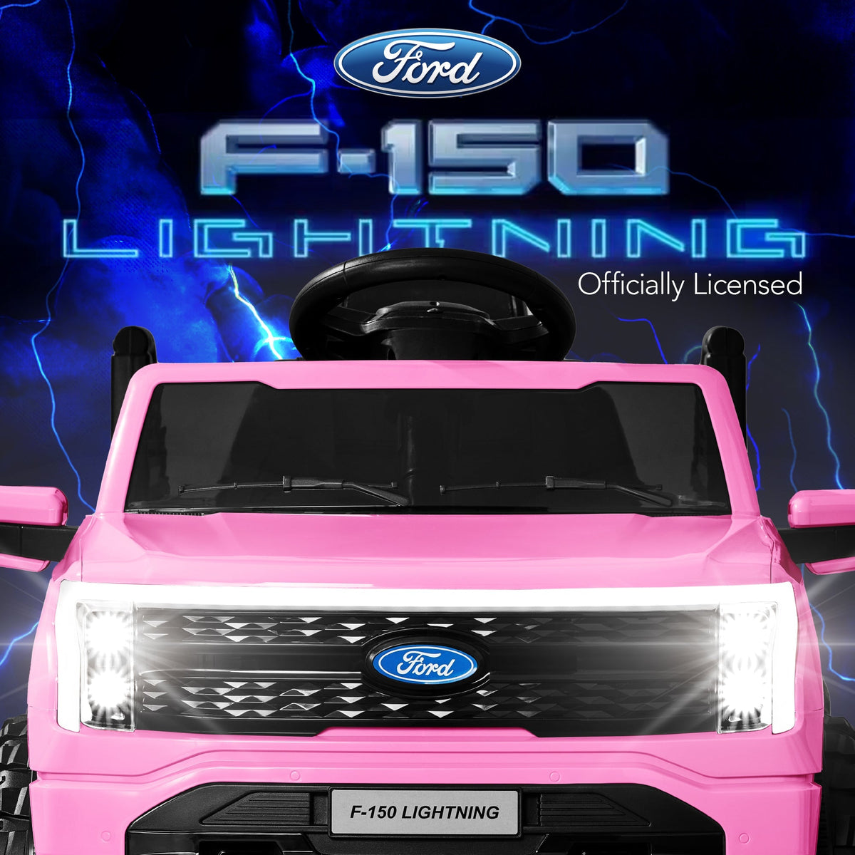 12V Kids Ride On Car Officially Licensed Ford Lightning w/ Remote, 2 Speeds