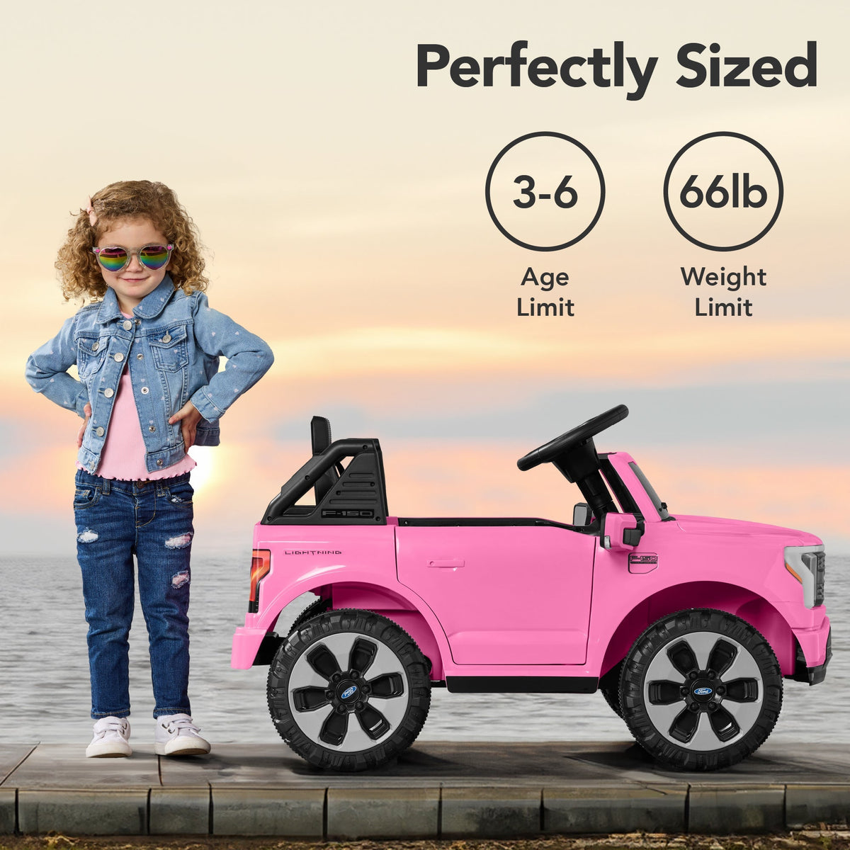 12V Kids Ride On Car Officially Licensed Ford Lightning w/ Remote, 2 Speeds