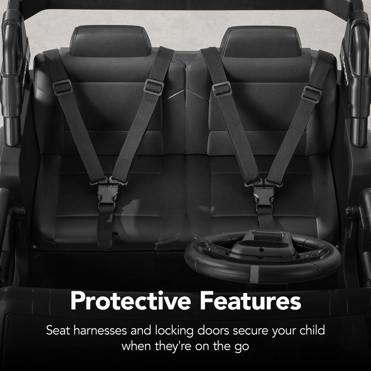 24V 2-Seater Electric Ride-On Car Truck w/ Parent Control, Bluetooth